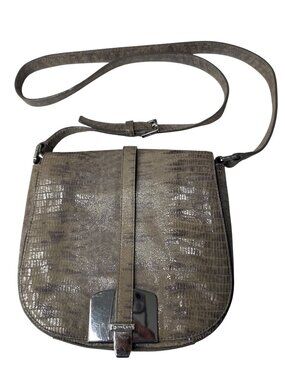 MICHAEL Michael Kors Lizard-Effect Leather Saddle Bag Adjustable Strap